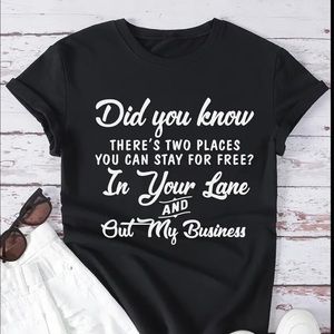 Graphic Tee - Stay in your lane